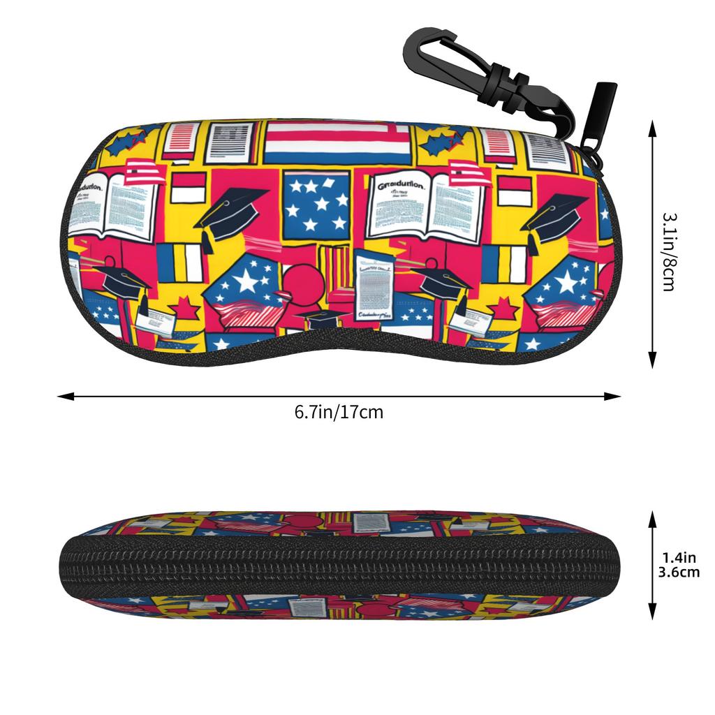 Graduation students school Graduate Glasses Case Girls Student Zipper Eyewear Storage Box Kawaii Glasses Box