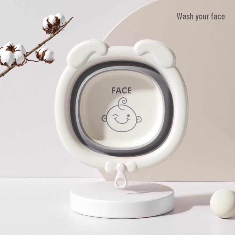 Foldable Silicone Washbasin for Kids and Dorms - Portable and Hangable