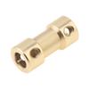 10 Pcs 5mm Brass Shaft Coupling Connector for 3D Printers Motor Accessories with Spanner Set Screws Shaft Extension Joint