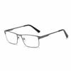 Men Square Metal Large Frame Spring Leg Myopia Glasses Classic Blue Light Blocking Elderly Protection Eyeglasses