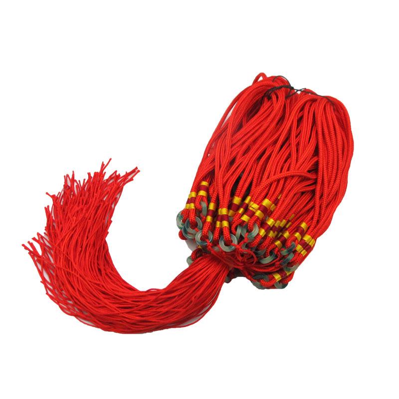 Imitation Jade Circle Handle Beaded Rope