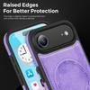For iPhone Air Case Compatible with MagSafe Kickstand Leather Phone Back Cover