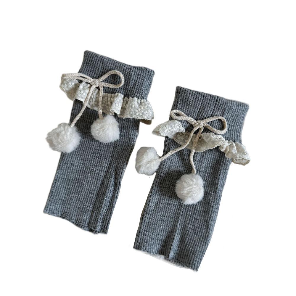 JK Lolita Leg Warmers Women Y2K Winter Leg Cover Comfortable Knitted Leg Warmer  Girls Lady