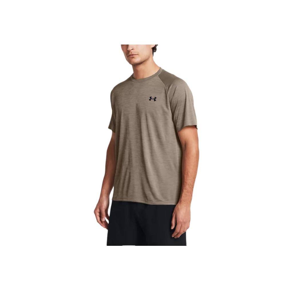 Under Armour Ua Tech™ Comfortable Simple Skin-Friendly Crew Neck Short Sleeve T-Shirt Men Tops Gray-Brown Black 1382796-200