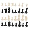 Chess Pieces Only PS Plastic Replacement   Chessmen Figurine Pieces 49mm Height King for Party Relaxing(Black White )