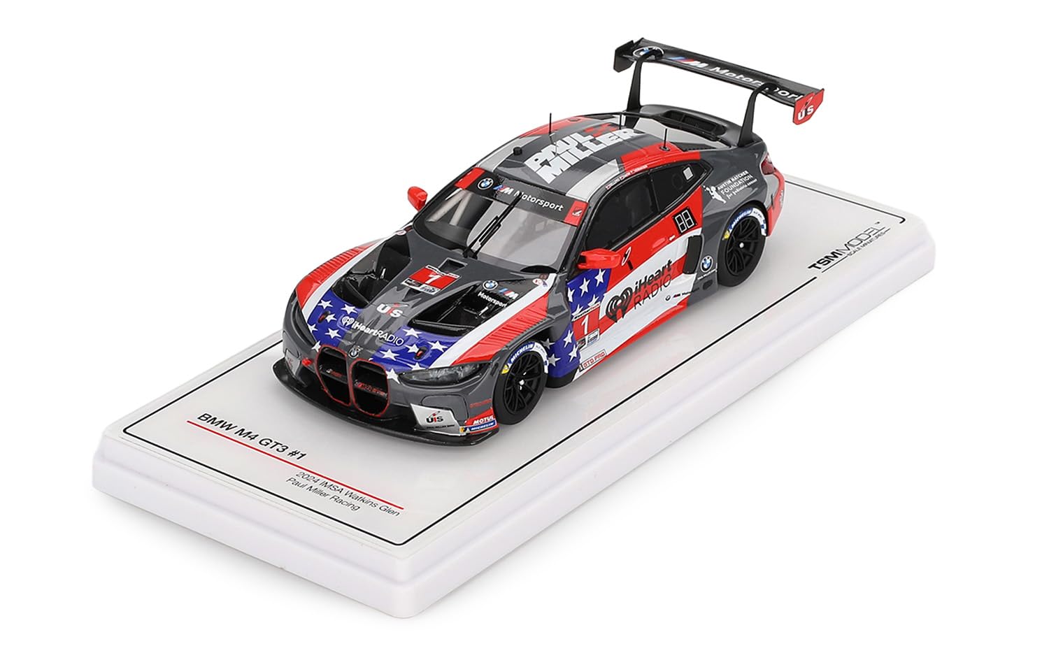 

TSM MODEL Scale BMW M4 GT3 IMSA Watkins Glen 2024 Paul Miller Racing Finished Model TSM430838 1/43 #1