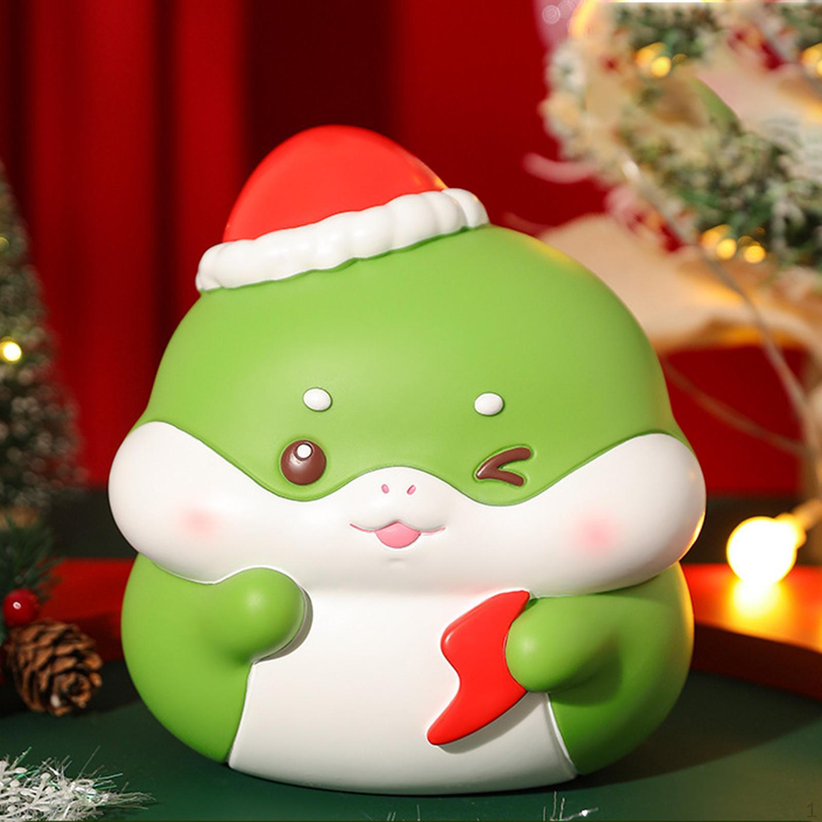 

Chinese Year Coin Bank for Snake Decorative Gift Kids And Office Green Size S