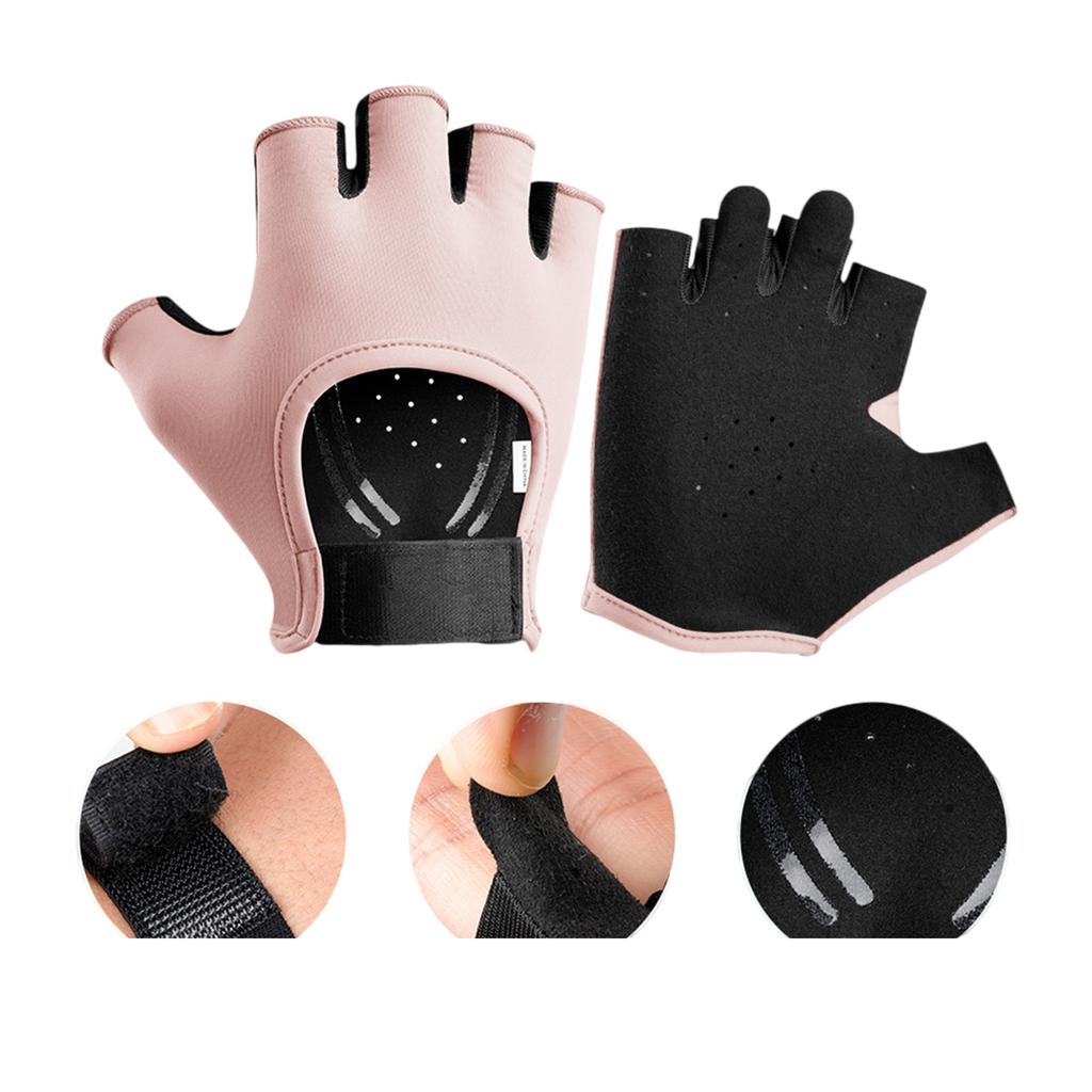 Nonslip Breathable Sports Glove Half Finger Fitness Glove Fingerless Cycling Glove for Weight Liftings, Training