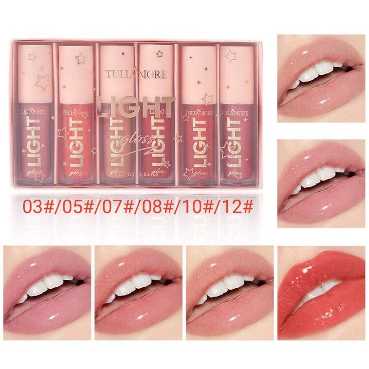 Moisturizing Candy Lip Glaze Mirror Pearl Nude Lip Gloss 12 Colors Nude Lip Oil