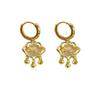 Ping An Lock Earbud New Chinese Style Light Luxury High-end Temperament Elegant Earrings Earrings