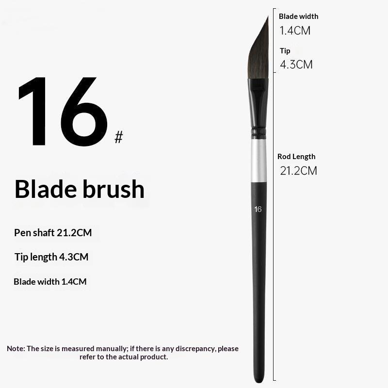 1/4Pcs Hand-Painted Art Drawing Brush Pull Wire Paint Brush Gouache Nylon Hair Knife-Shaped Watercolor Pens Water Painting Pen