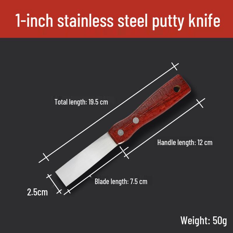 Stainless Steel Anti-Slip Plastering & Putty Knife with Plastic Handle