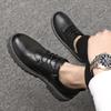 Herren Vielseitige Wasserdichte Schwarze Lederschuhe - Casual, Koch und Arbeitsstil, Koreanisches Martin-Design