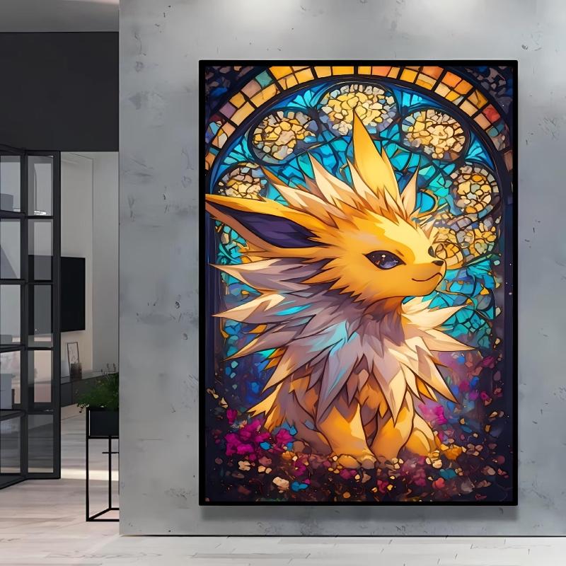 Modern and Stylish Pokemon Mew Decorative Paintings with Bright and Long Lasting Colors Adding A Touch of Brightness To Wall