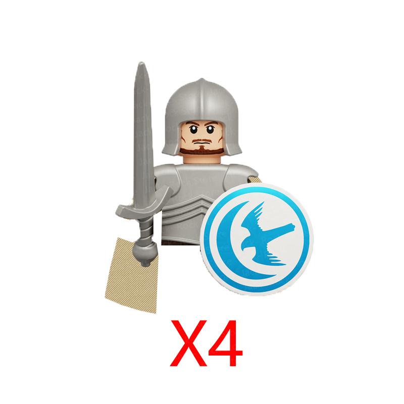 Military Building Blocks Solider Figures Gifts Toys Movie Science Fiction Series Medieval Knight Legion Weapons Shield Flag MOC