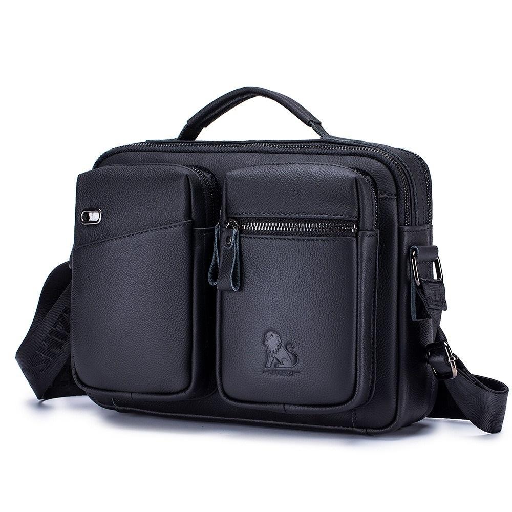 

Сумка-мессенджер из коровьей кожи для мужчин, натуральная кожаная сумка через плечо