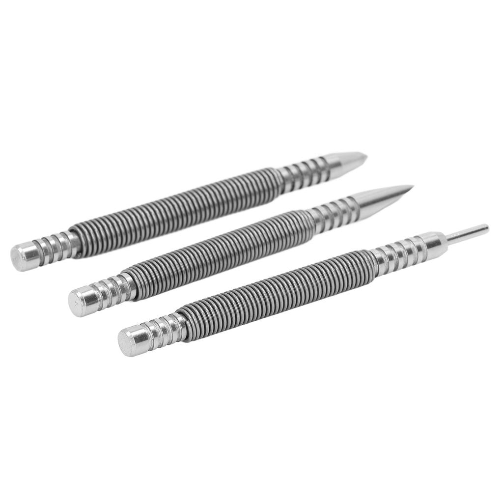 3 Pcs Spring Nail Carbon Steel Spring Loaded Design 3500PSI Shock S Nail Set and Counter Punch for
