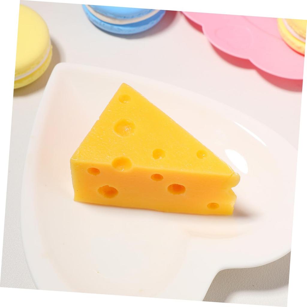 CORHAD Realistic Artificial Cheese Simulation Cheese for Decorating Cakes and Photography and Crafts 3-Piece Model, Desserts, Props,