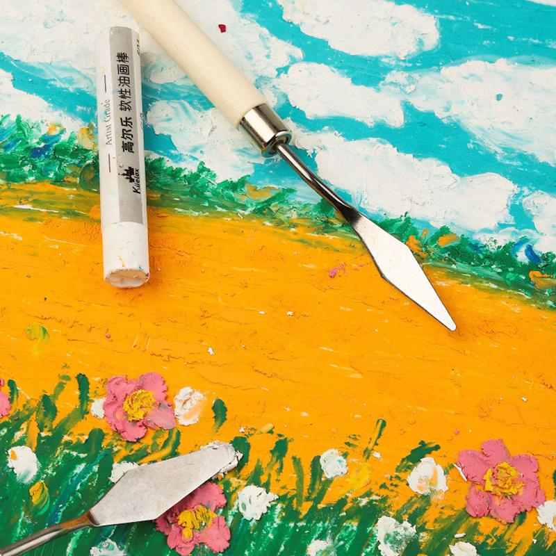 7 ks/Sada nerezových špachtlí na olejomalbu Umělecké nástroje Špachtle Paletový nůž Míchací nůž na olejomalbu Stěrka Umělecké nástroje