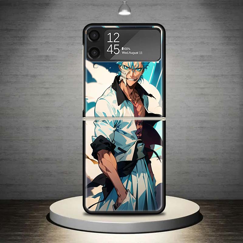 Grimmjow 6 Bleach Phone Case For Samsung Galaxy Z Flip 7 6 5 4 3 5G Shockproof Cover Z Flip7 Flip6 ZFlip5 Flip3 Flip4 Luxury She
