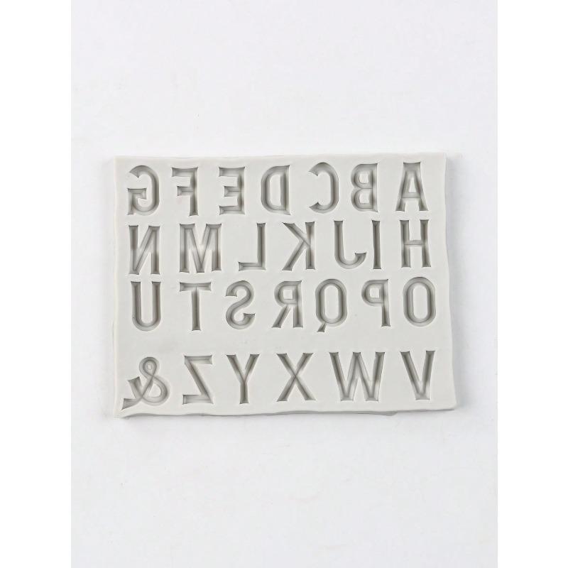 Silicone Alphabet A-Z Embossed Fondant Chocolate Baking Molds,Silicone Fondant Molds, For Decorating Birthday Cake Candy Chocolate DIY Craft Projects