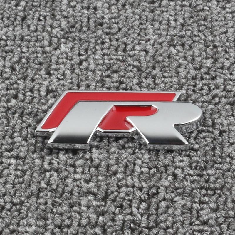 Compatible R Line Logo Sticker for Volkswagen Golf, CC, Scirocco, Magotan, Sagitar, and Polo - Rear Emblem/Grille Badge