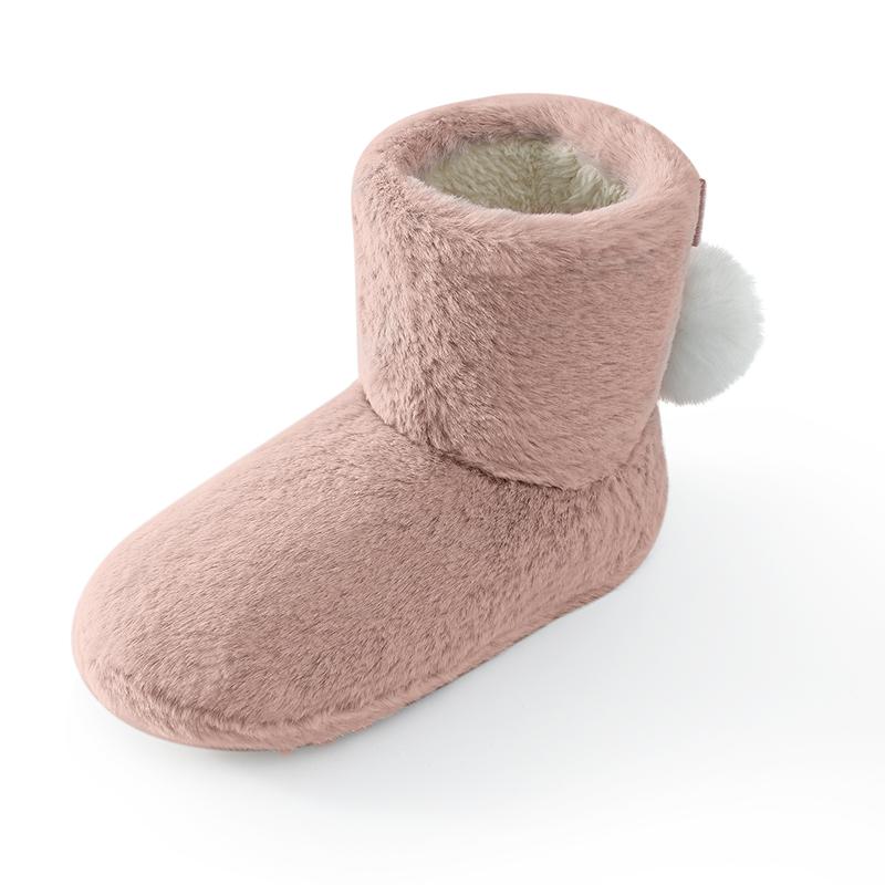 Fashion Kidmi Winter Fuzzy Women Snow Boots Fashion Hairball Indoor Women Boots Cute Warm Fluffy Snow Boots Antiskid Women Shoes