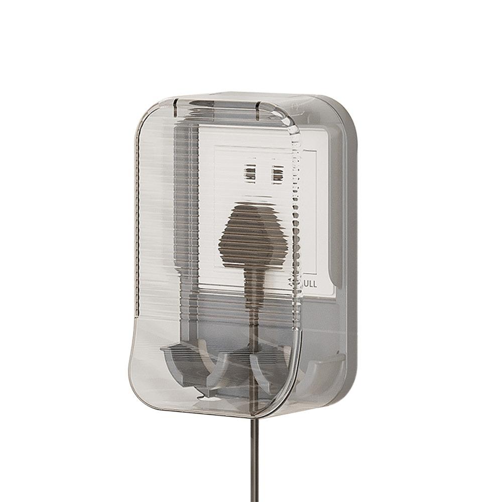

Punch-free Socket Dust Cover with Storage Rack Kitchen Plug Storage Cartoon Waterproof Box s transparent