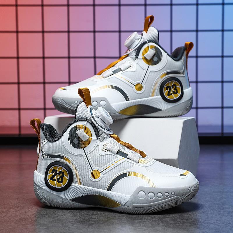 

Rotating Button Boys Sneakers 2025 Kids Summer Training Basketball Shoes in Older Boys Twist Shoes Internet celebrities 31