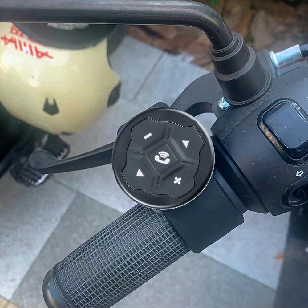 Universal Smart Wireless Remote Control Αδιάβροχο Bluetooth 5.0 Media Controller για κράνος Ακουστικά Τιμόνι μοτοσυκλέτας