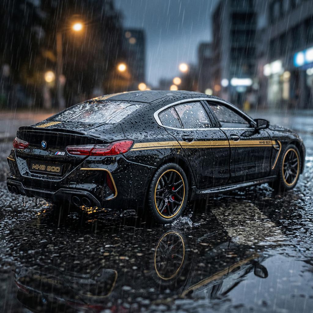 1:24 BMW M8 Gran Coupe F93 Supercar Alloy Sports Car Model Diecast Metal Boy’s High Simulation Miniature Holiday Present & Home