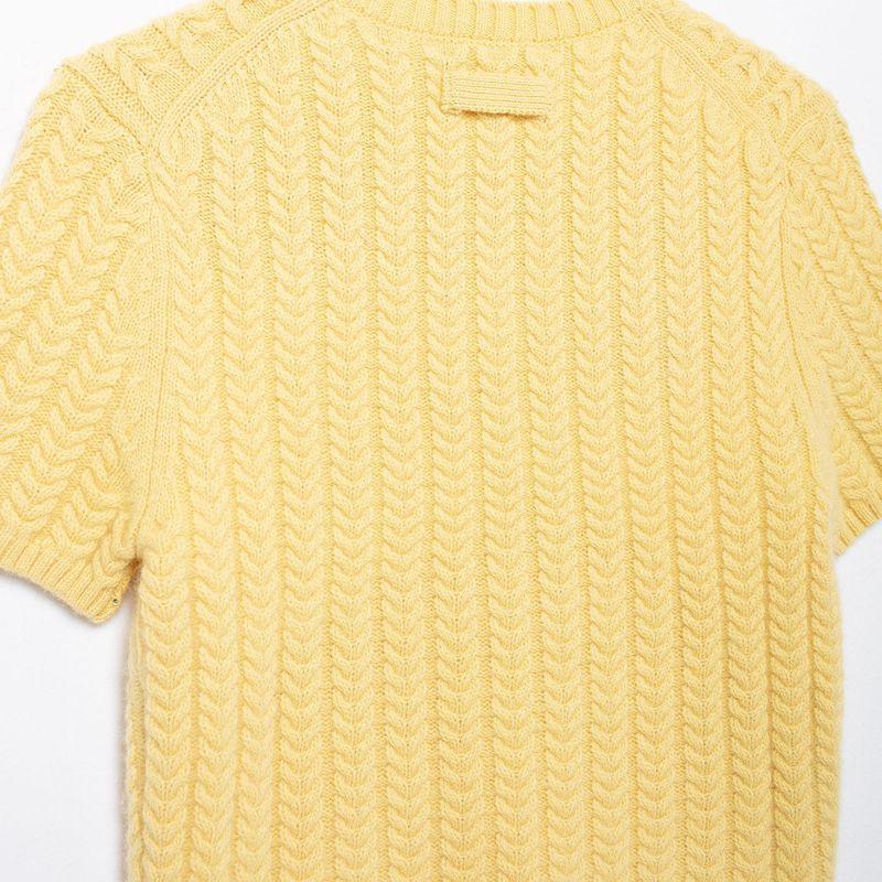 Kaslead New Arrival Women's Clothing Fashion Style Stylish Simple and Versatile Eight-Strand Short Sleeve Knitting 2893136