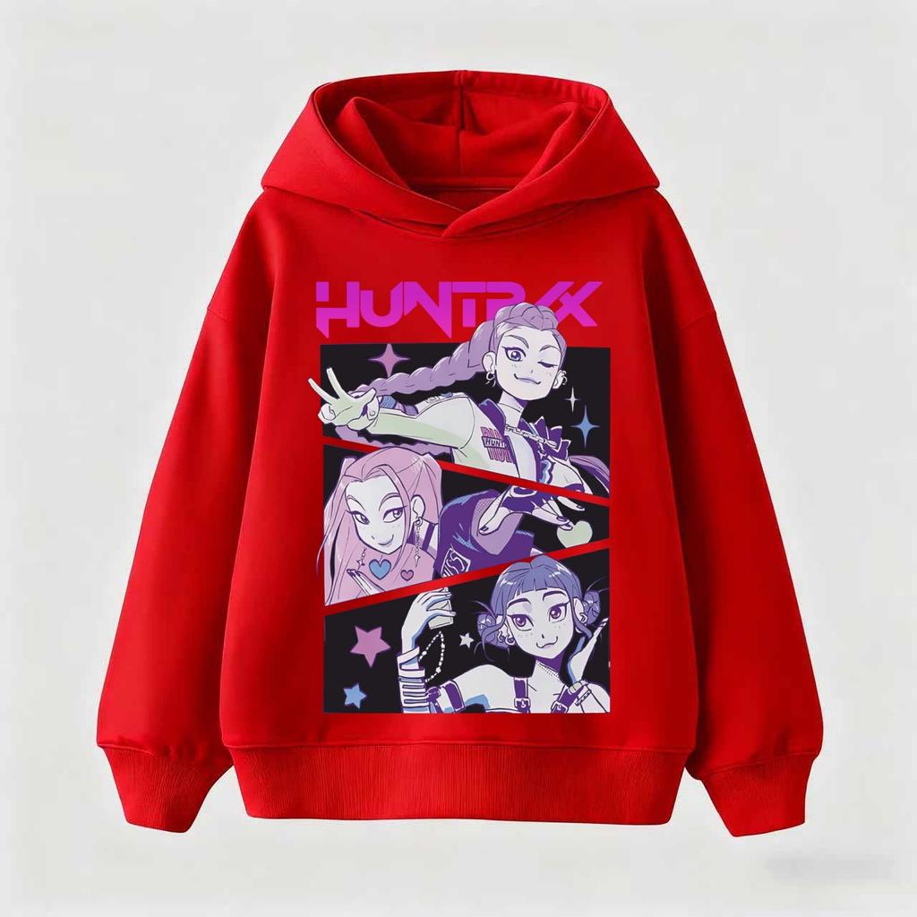Girls Fashion Casual Sweatshirt Movie Kids K-Pop Demon Hunters Hooded Tops Toddler Girl Clothes KPop Demon Hunters Hoodie