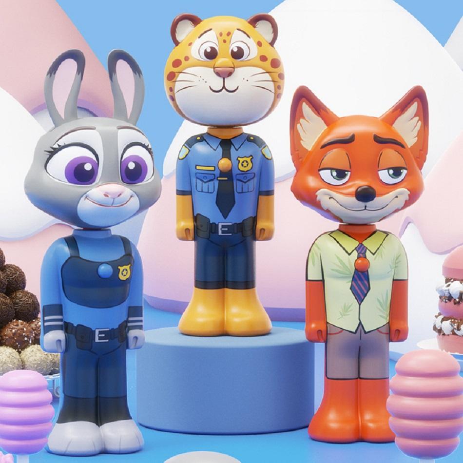 Disney Zootopia Scalable Toothbrush Nick Judy Anime Figures Transformable Soft Bristled Toothbrush Fine Bristled Birthday Gifts