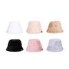 Korean Style Wool Bucket Hat Imitation Fur Warm Fisherman Hat Retro Women's Plush Hat  Girls