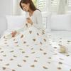 Class A Bamboo Fiber Printed Summer Blanket, Towel Quilt, Nap Blanket, Machine Washable Cartoon Blanket