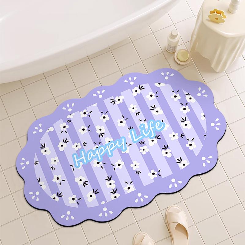 

Diatomaceous Earth Quick-Dry Bathroom Floor Mat – Water Absorbent & Wear-Resistant 30x40 cm Small Draining Mat