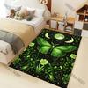 1PC Green Moth Moons Crescents Stars Print Carpet for Living Room Bedroom Sofa Home Decor Rus Non-slip Floor Mat Luxury Gift