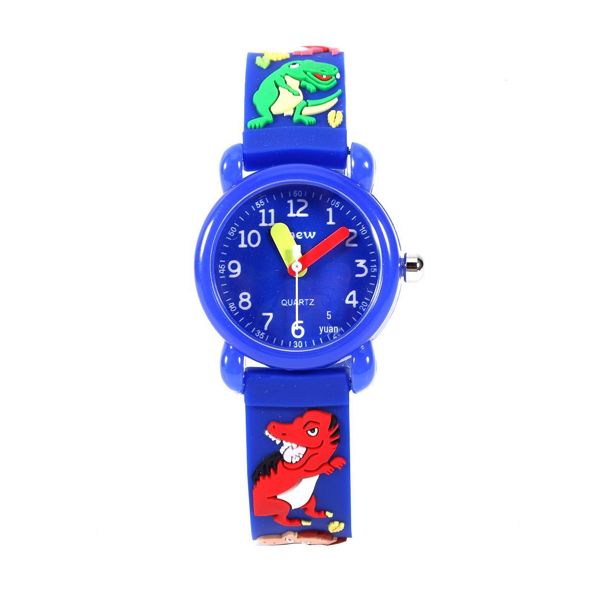 

Kids Cute Cartoon Waterproof Quartz Watch - 3D Silicone Design for Elementary Boys & Girls