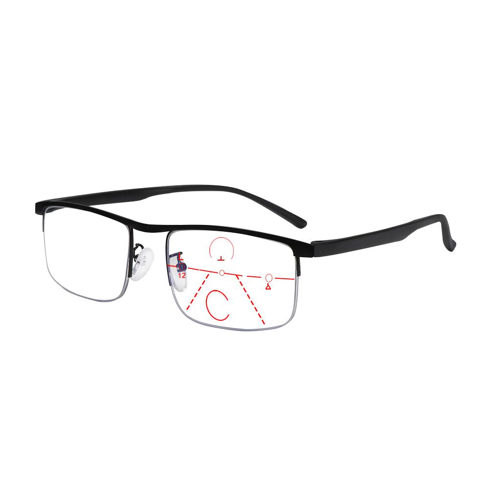 Business Reading Glasses Ultra Light Resin Eyeglasses Metal Titanium Alloy Frame Wear Flexible Portable Vision Care +1.00~4.0