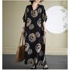 V-Neck Vintage Long Flesh-Covering Dresses
