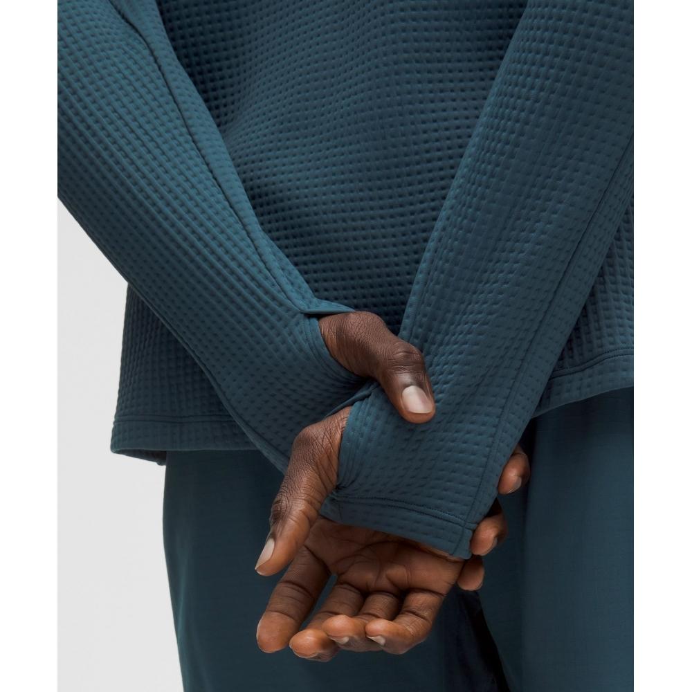 Lululemon Waffle Knit Half Zip Indochine Blue