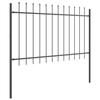 Clôture de jardin vidaXL avec pointe en fer gris 1,7x1,2 m en acier 42003871