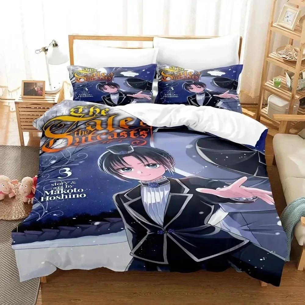 

3D Anime The Tale of the Outcasts Printed Bed Set Duvet Cover Pillowcase Bedding Set Bed Linen Sheet Quilt Full Queen King Size 70x133cm 2pcs