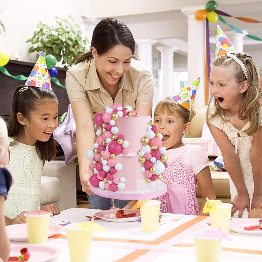 98pcs Cake Topper Foam Ball Cake Decorations Ball Shaped Cake Insert Topper for Birthday Baby Shower Wedding Decoration Supplies