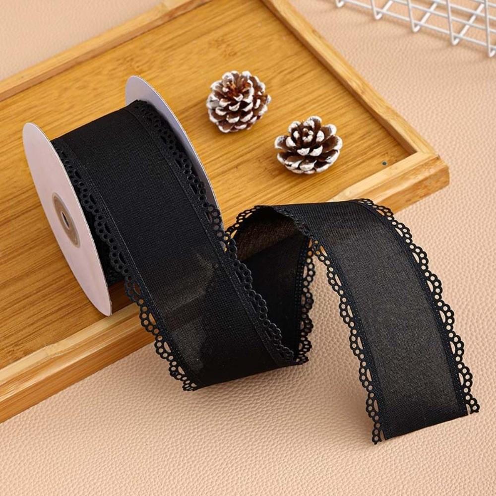 63MM 10 Yards Fine Linen Ribbon Handmade Quality Gift Packaging Ribbon For Hair Accessories