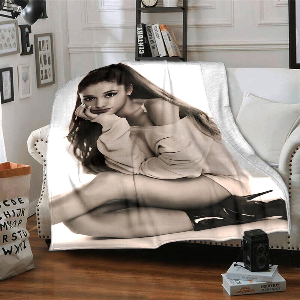 Ariana Grande'S Fashion Style Blanket Soft Throw Blanket For Home Bedroom Bed Sofa Travel Office Solid Christmas Blanket