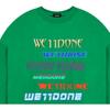 WE11DONE Rare Market Logo Print Color Block Dopamine Letter Rainbow Crewneck Sweatshirt Unisex Sweatshirt Green WD-TT1-22-848-U-GR