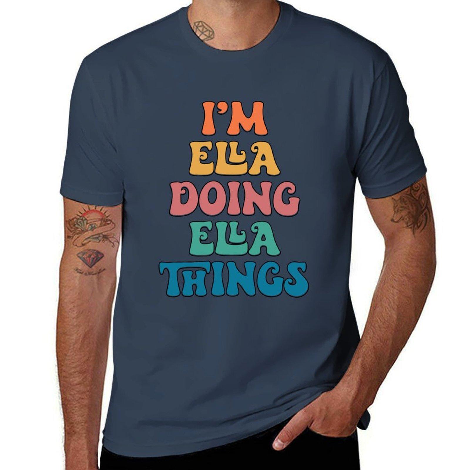 Ella Funny Retro First Name Tshirt Comfortable Work Wear Tee S