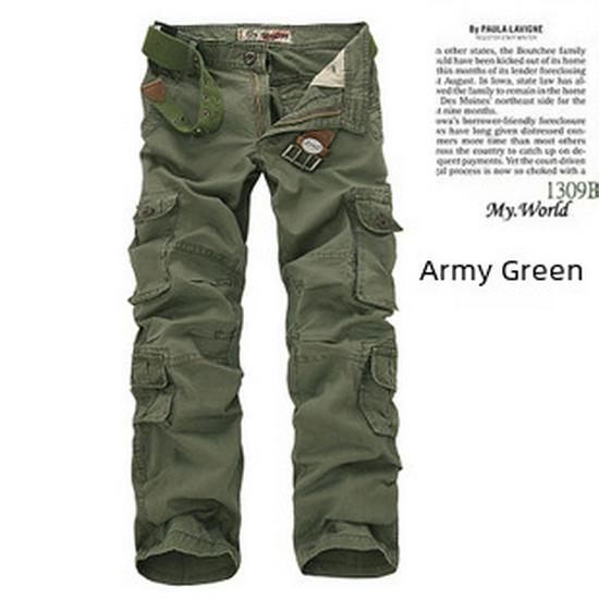 Men's Plus Size 8-Pocket Casual Outdoor Work Pants